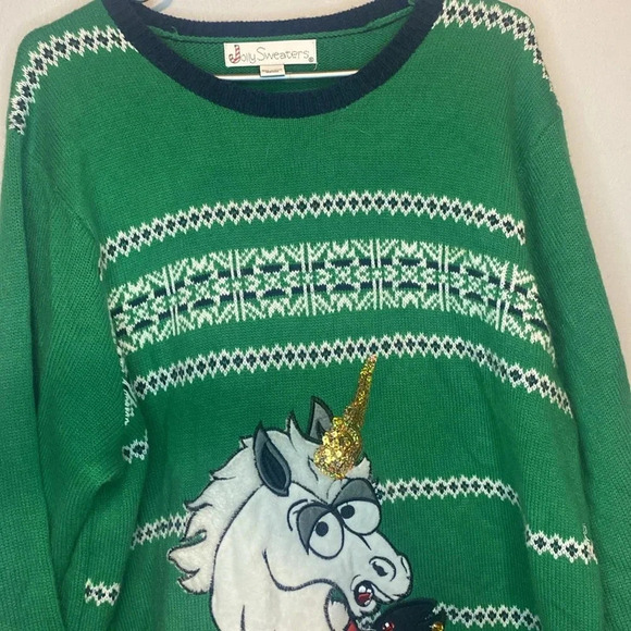 Jolly sweaters, Christmas festive unicorn Christmas sweater size XXL - Picture 4 of 6